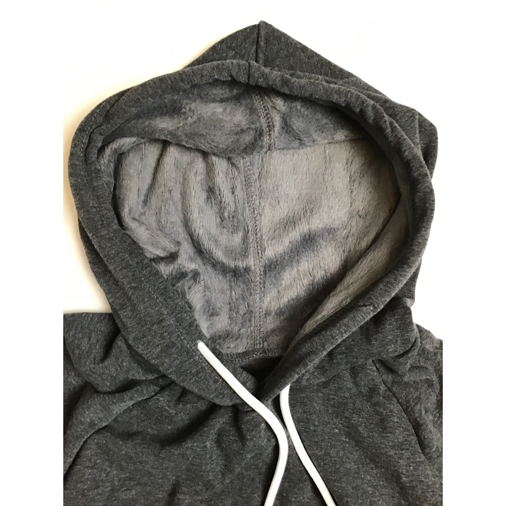 The Warmy Women's‎ Charcoal Grey Fleece Lined Pullover Hoodie NWT Size XXL - Picture 3 of 7